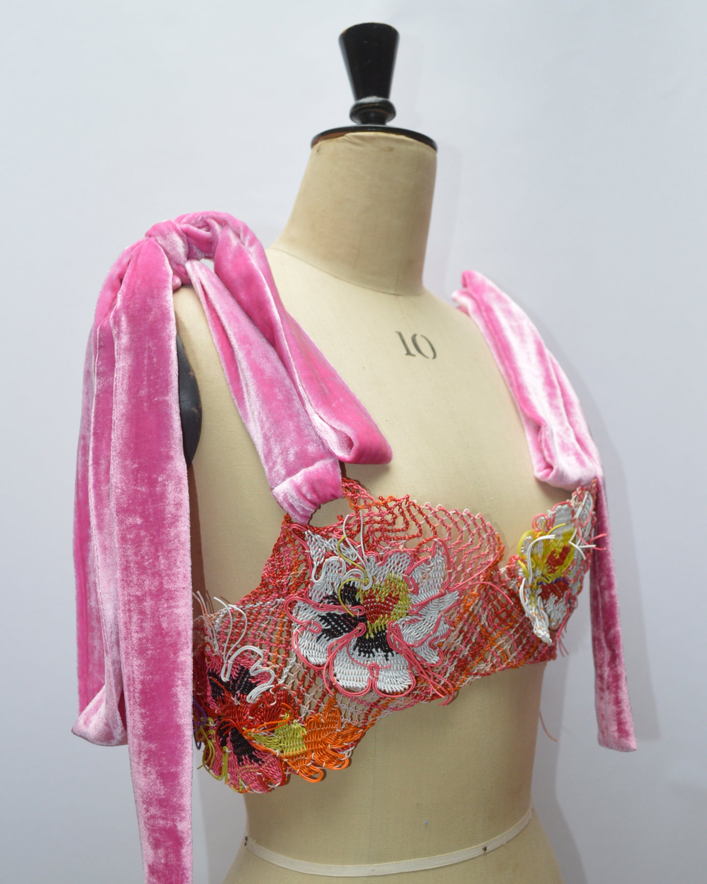 SS21 Recycled Plastic Floral Bra Pink
