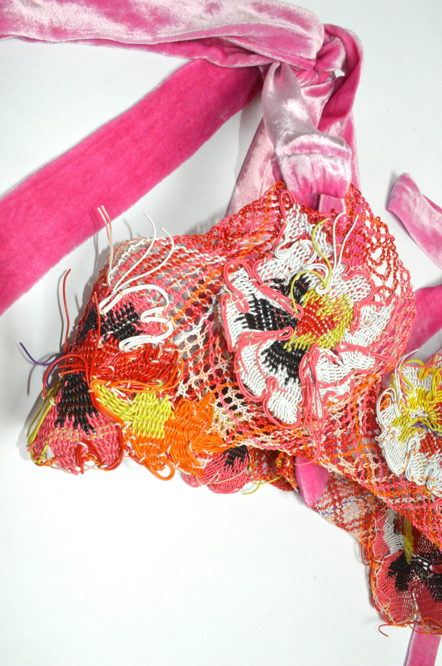 SS21 Recycled Plastic Floral Bra Pink