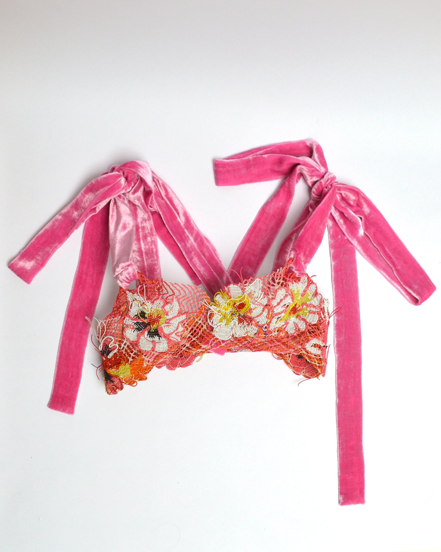 SS21 Recycled Plastic Floral Bra Pink