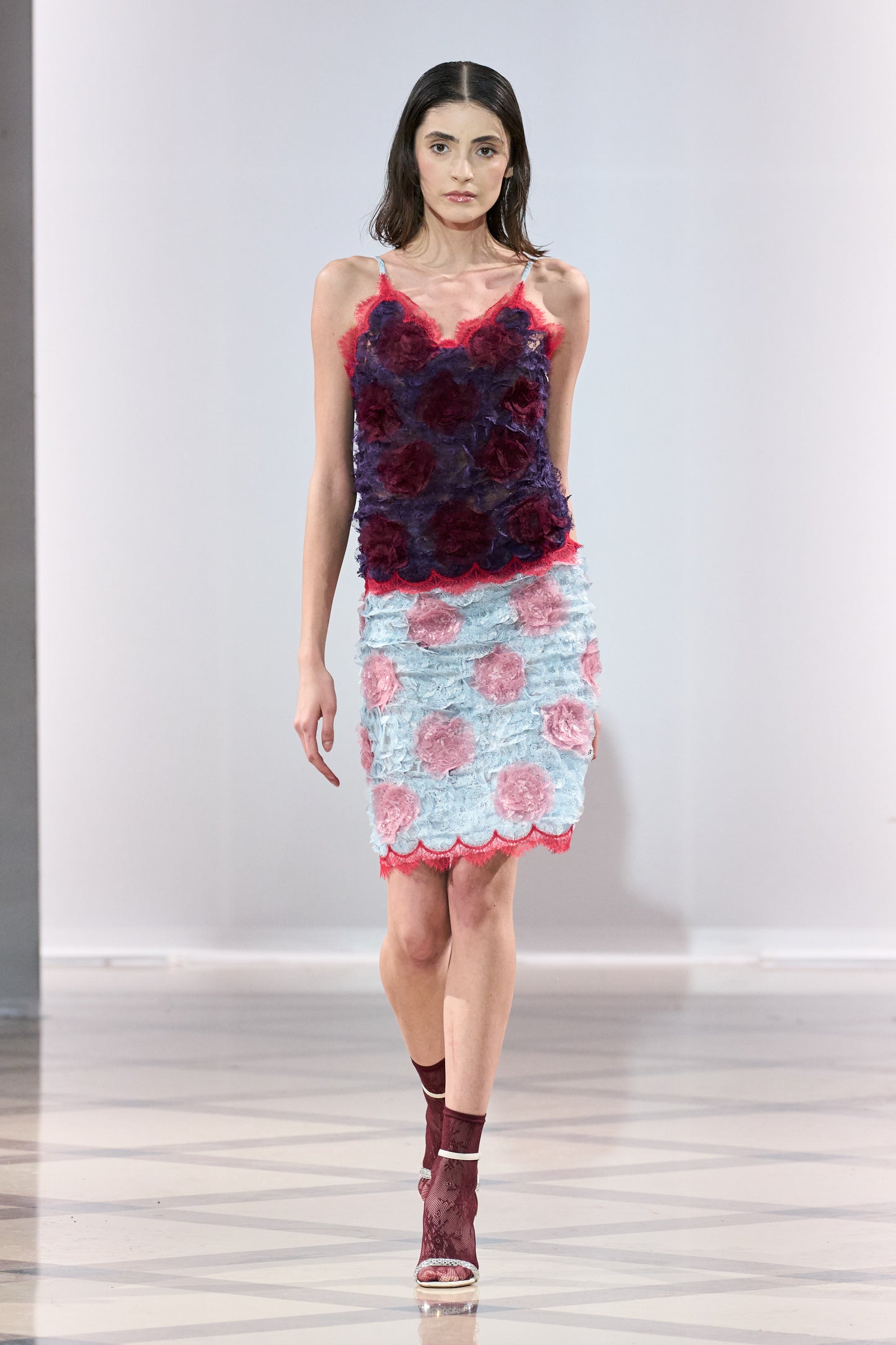 Polka Dot Lace Sequins Camisole
