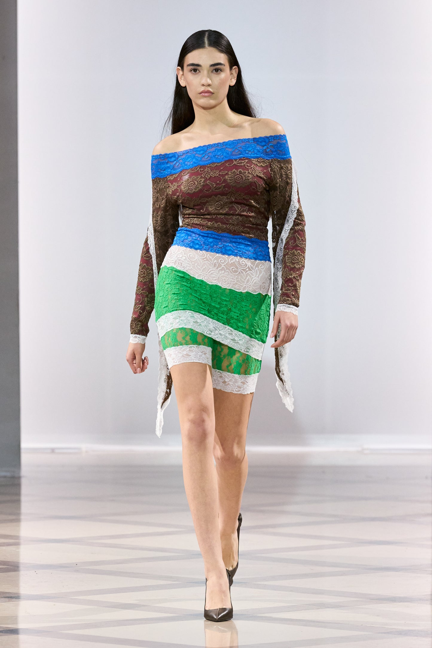 Green Skort with Contrasting Trim