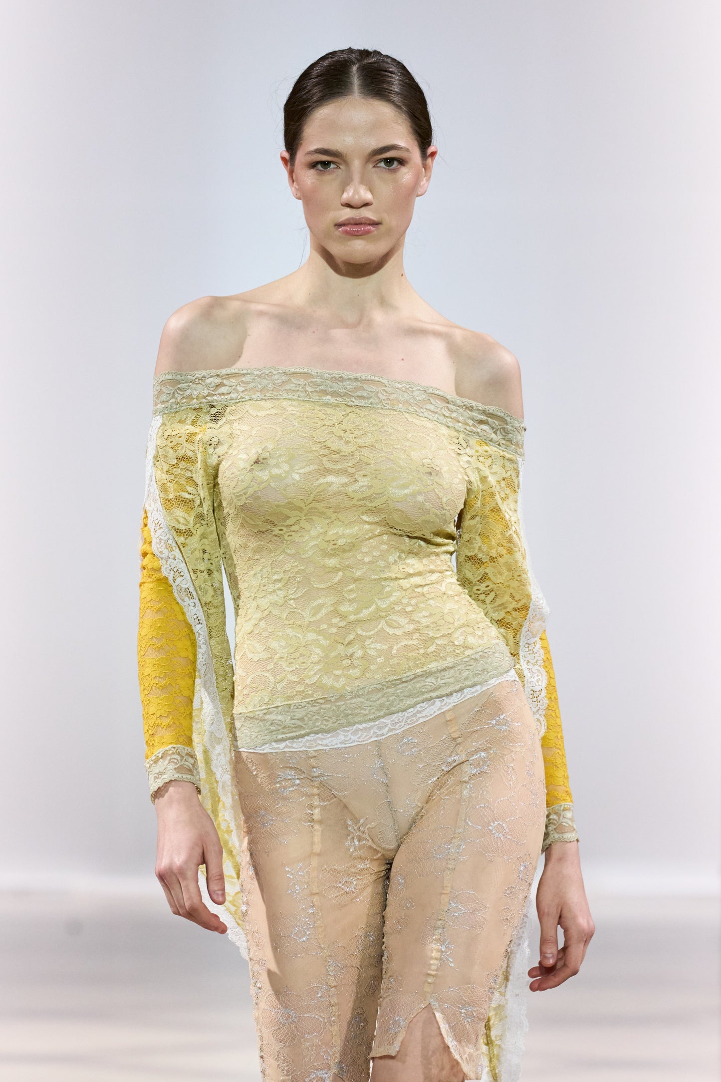 Off Shoulder Medieval Rave Top Gold
