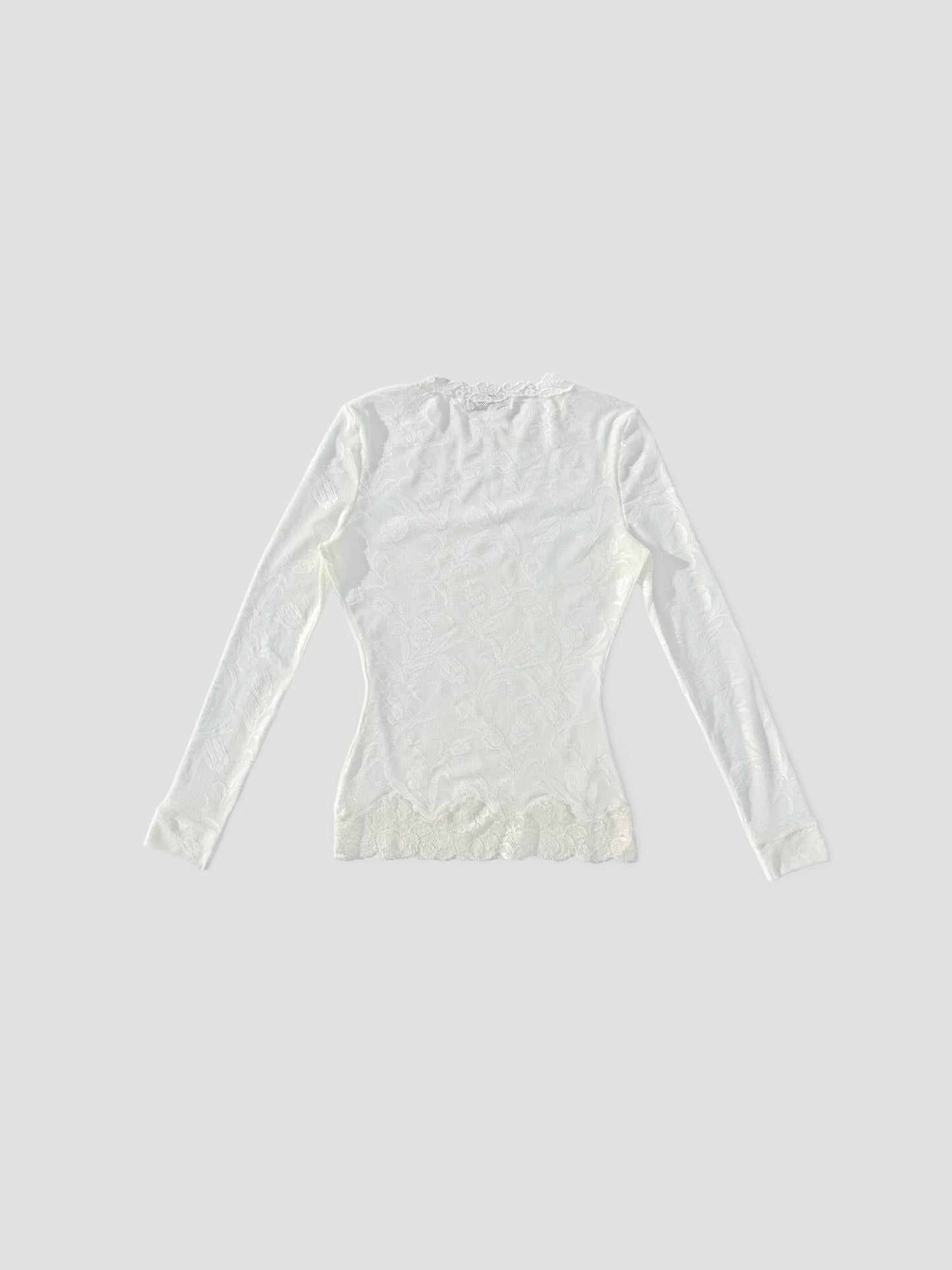 WHITE ROSES LONG SLEEVE