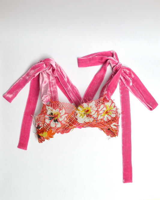 SS21 Recycled Plastic Floral Bra Pink