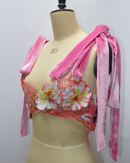 SS21 Recycled Plastic Floral Bra Pink