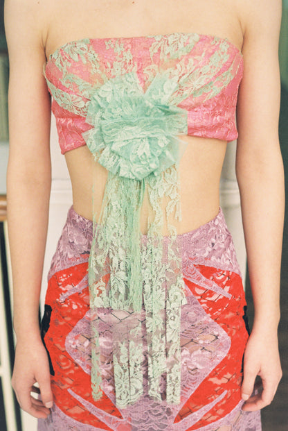 AW23 Strapless Lace Top