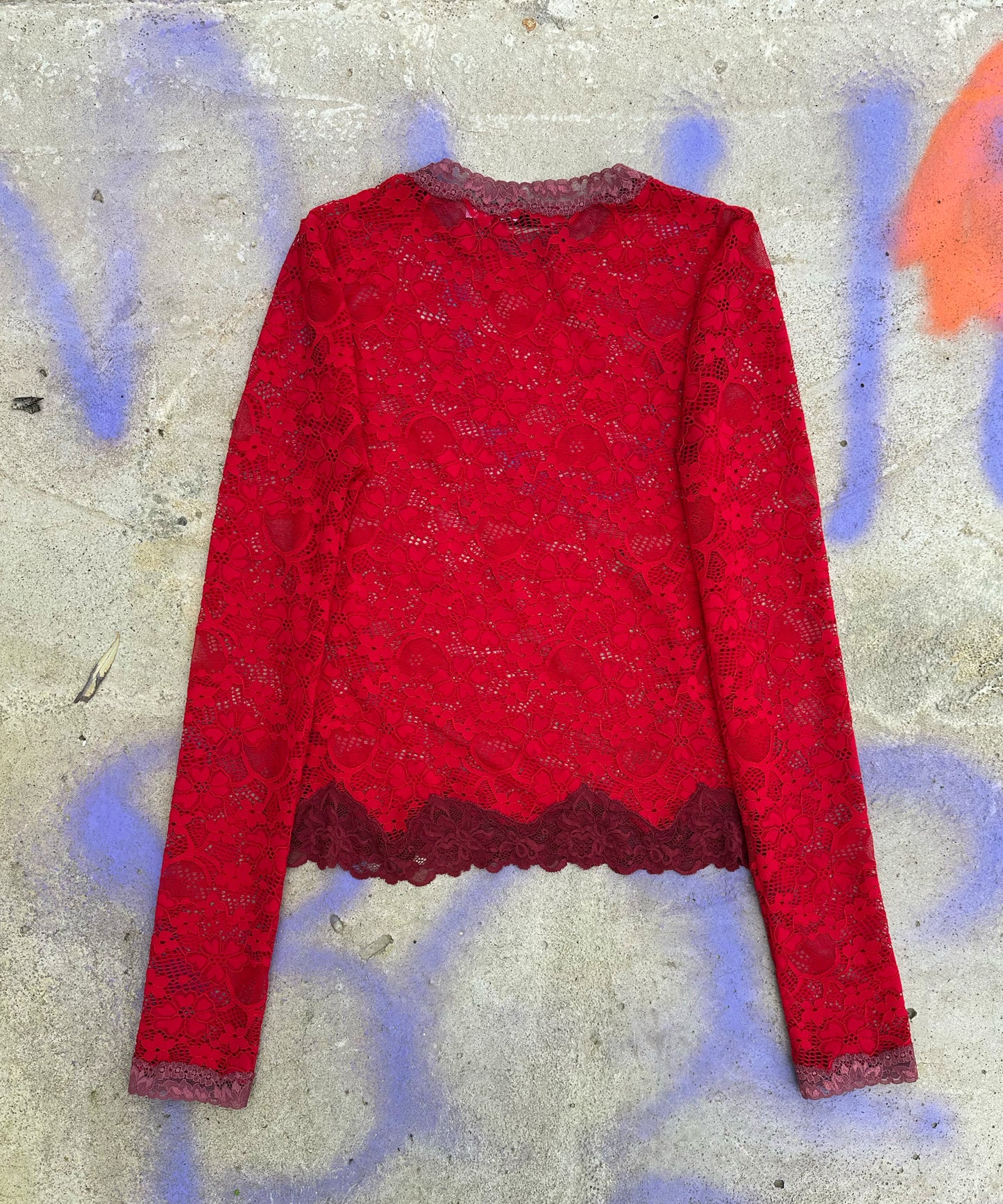 Limited Edition Holiday 2025 Red Lace Top - Includes Matching Pouch