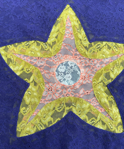 One-of-a-Kind Purple Star Tee  Multi-Color Lace (Fits L-XL) - SOLD OUT