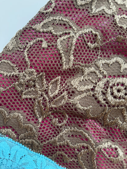 Burgundy Lace Beanie