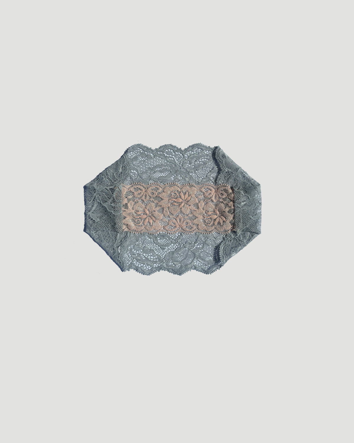 Grey Floral Lace Headband