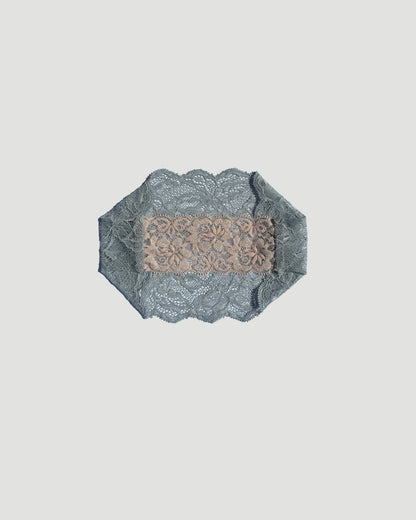 Grey Floral Lace Headband