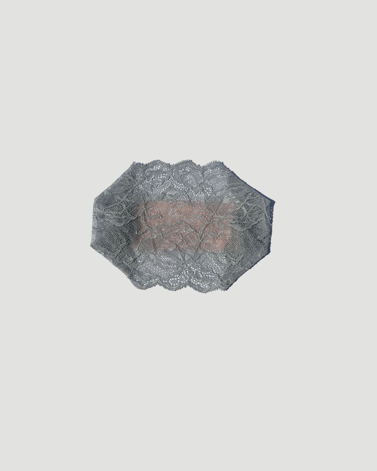Grey Floral Lace Headband