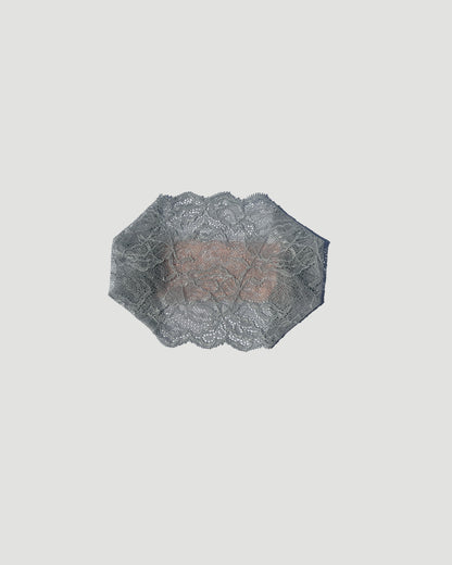 Grey Floral Lace Headband