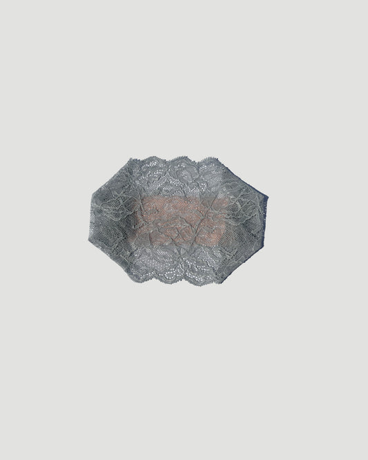 Grey Floral Lace Headband