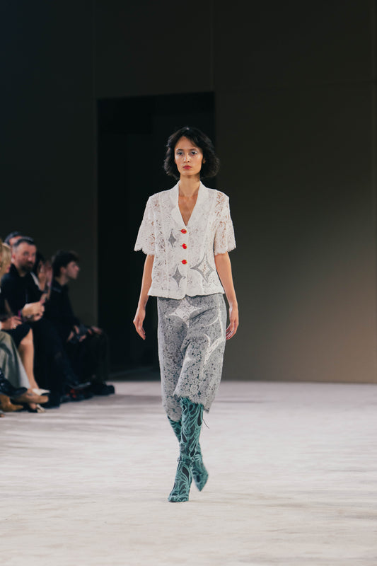 Hurel Paris Lace Sparkle Skirt