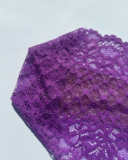 Neon Purple Lace Headband