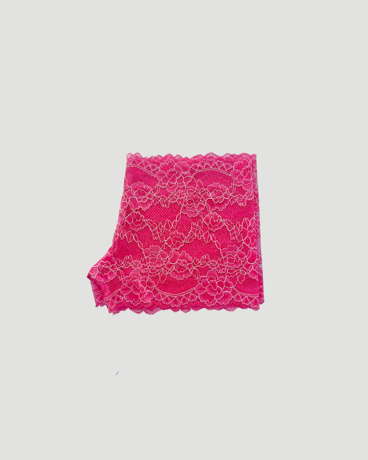 Sheer Pink Floral Lace Shorts