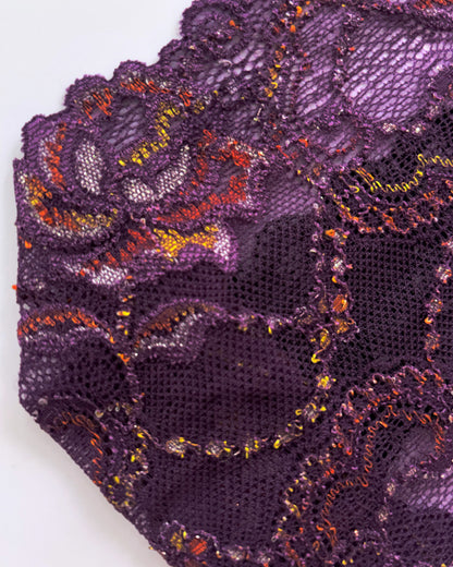 Purple Roses Lace Headband