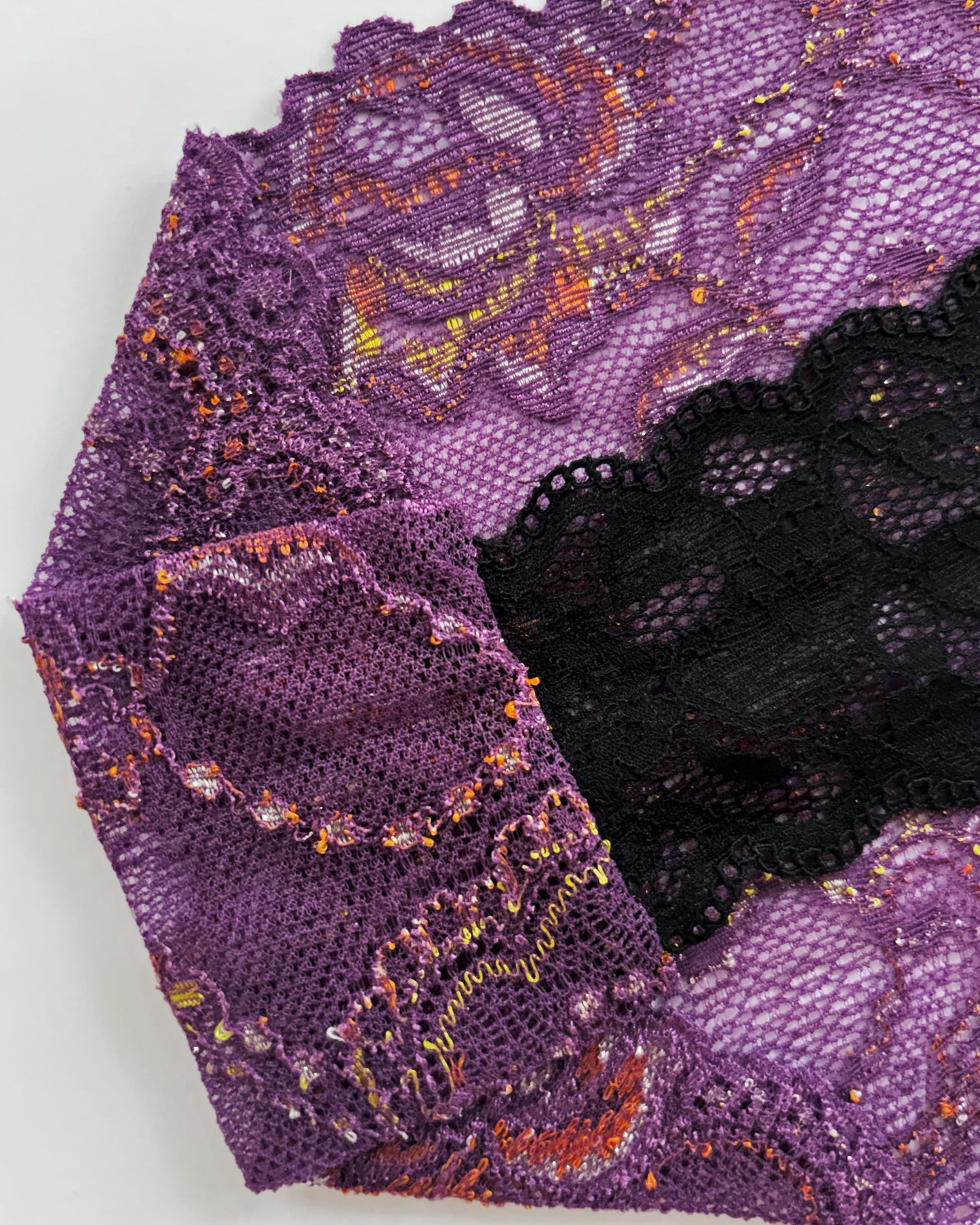 Purple Roses Lace Headband