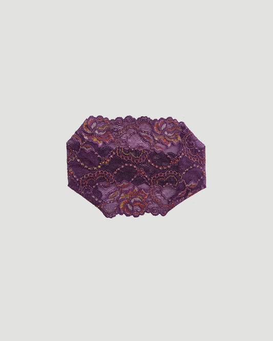 Purple Roses Lace Headband