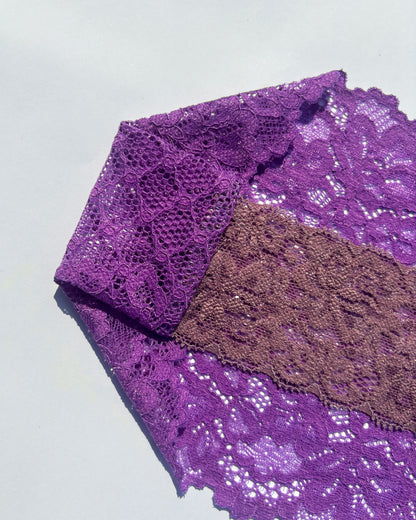 Neon Purple Lace Headband