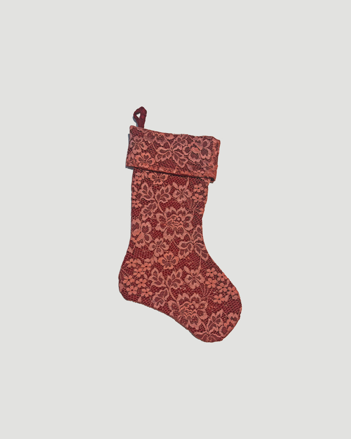 Limited Edition Lace Christmas Stocking Pink&Red