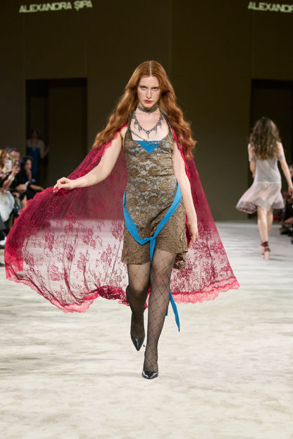 Medieval Rave Cape Tube Dress