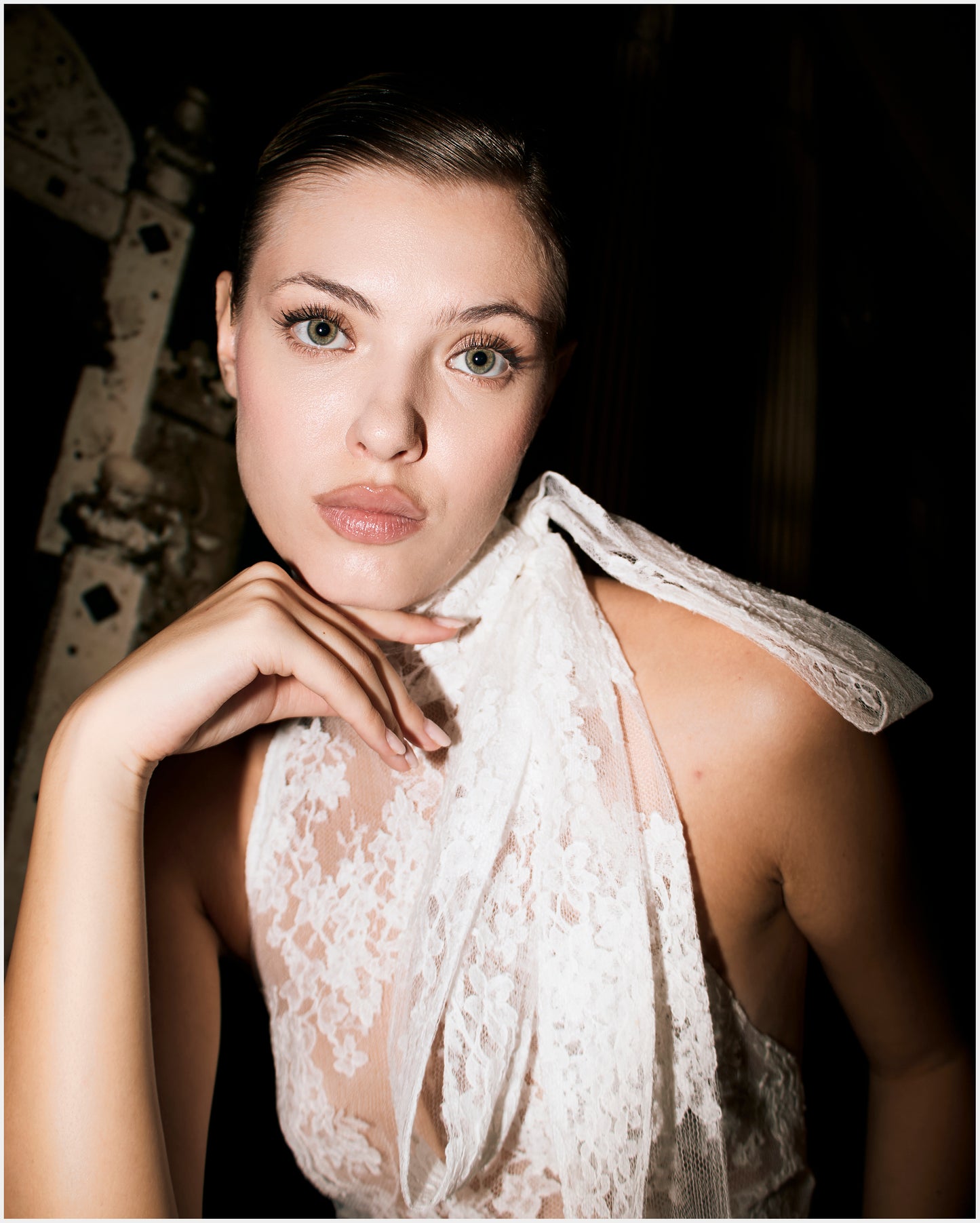 Halter-neck Solstiss Lace Bridal Dress