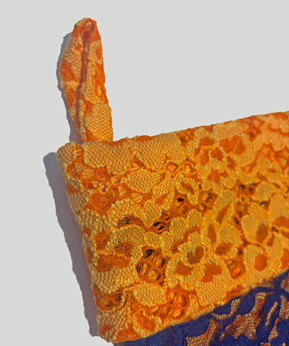 Limited Edition Lace Christmas Stocking Blue&Orange