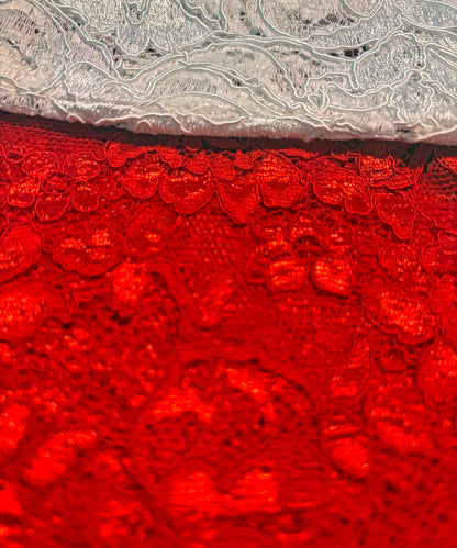 Limited Edition Lace Christmas Stocking Red&White