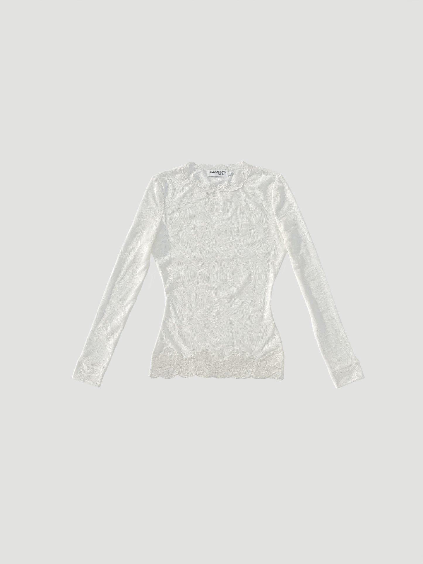 WHITE ROSES LONG SLEEVE
