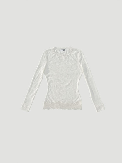 WHITE ROSES LONG SLEEVE