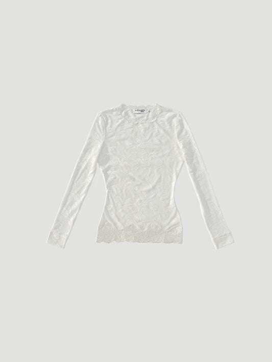 WHITE ROSES LONG SLEEVE