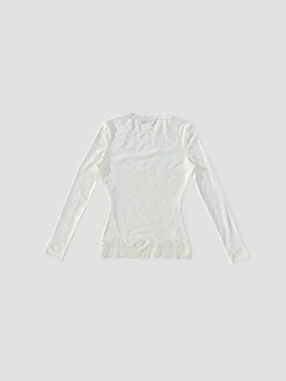 WHITE ROSES LONG SLEEVE